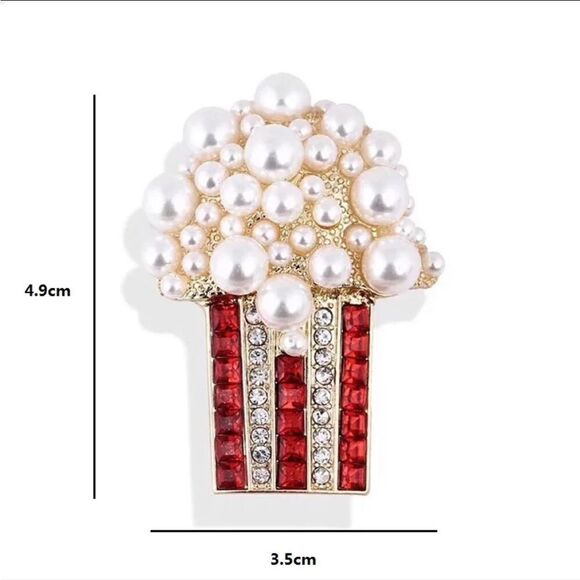 PEARL POPCORN BROOCH - Picture 2 of 3